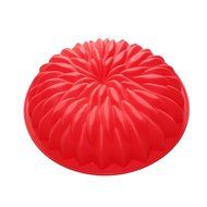 X-Haibei 9.5inch Round Chrysanthemum Flower CAKE BAKING SILICONE MOLD Dessert Shallow Pan N2