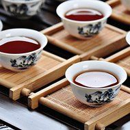 Natural 6pcs Gong Fu Teapot Mat, Bamboo Kung Fu Tea Cup Pad, Table Cup Holder Disc Saucer Heat Insulation Tea