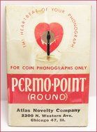 NOS PERMO POINT COIN PHONOGRAPH JUKEBOX NEEDLE FOR EARLY JUKEBOX MODELS (ROUND)