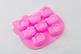 8 Cavity Cute Hello Kitty Shape Cake Pudding Jello Soap Mold Mould for Home DIY,Cartoon N4