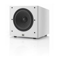 JBL Sub 100 White 10-Inch Powered Subwoofer with High-Efficiency Class D Amplifier (White) N2