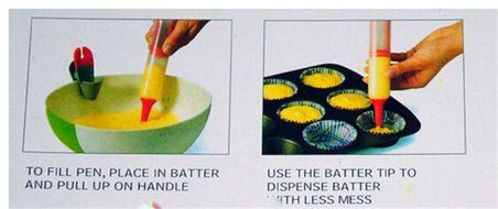 Yingwei Red Syringes Cream Pens Plunger Cutter Mold Cookies Pastry Decoration Tool N2