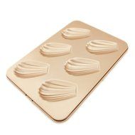 MyLifeUNIT 6 Cup Stainless Steel Madeleine Pan, Non Stick Madeleine Cookie Mold N3