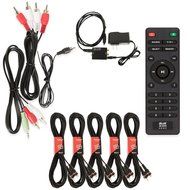 Blue Octave B51 Home Theater 5.1 Speaker System with USB FM Optical Input and 5 Extension Cables N2