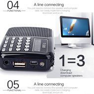 Balight Mini Portable Rechargeable Dual Band LCD Digital LED display panel stereo FM Radio USB TF mirco SD card... N5