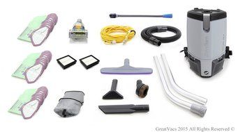 Fully Loaded Proteam ProVac FS6 6 QT Commercial Backpack Vacuum Cleaner N3