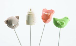 23x 18.5cm Sweetly Does It Silicone Baby Themed 16 Hole Cake Pop Mould N5