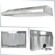 30" Range Hood Kitchen Wall Mount Stainless Steel Glass Stove Vents USA Stock N8