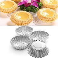 10Pcs Cake Aluminium Alloy Mould Baking Cupcake Egg Tart Mold N4