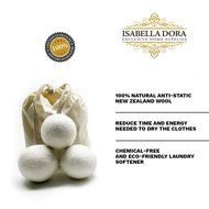 Wool Dryer Balls by Isabella Dora &ndash; New Zealand Organic Anti Static Laundry Balls N4