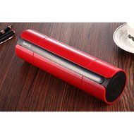 PIXNOR Bluetooth Speaker Stereo Subwoofer with Built-in Microphone FM Radio (Red) N3