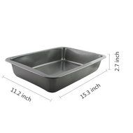 Large Rectangular Cake Pans Baking Tray Stainless Steel Non-Stick Roasting Sheet Steam Table Anti-Jam Pan Tray... N3