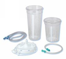 Suction Canisters with Tubing - 2400cc, DISS Lid, connects directly to Suction Regulator - 36 Per Case - Model...