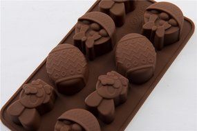 8 Cavity Lucky Rabbit Egg Cake Mold Food Grade Baking Mold Blanket N3