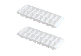 GHMZ White Ice Cube Tray,16 Cube Trays(Pack of 2)