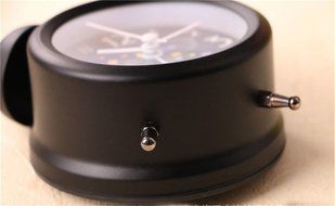 Surborder Shop 3 inch Twin Bell Analog Loud Alarm Clock- Black floral N4