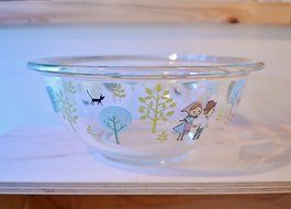 Shinzi Katoh Rg-21303 Hansel &amp; Gretel Mixing Bowl Clear Glass Large Size