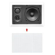 Pyle In-Wall / In-Ceiling Dual 8.0'' Enclosed Speaker Systems, 2-Way Flush Mount Stereo Speakers (Pair) N4