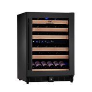 KingsBottle 46 Bottle Dual Zone Wine Cooler, Stainless Steel with Glass Door N11