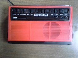 Luma Elektronik Vintage Retro Euro Red Clock Radio Swedish 1970s 220V