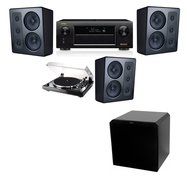 M&amp;K Sound MP300 Monitor Speaker 3.1 Thorens TD-240-2 HRS12 Denon AVR-X5200W