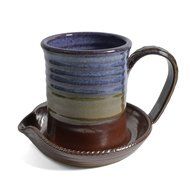 321 Pottery Microwave Bacon Cooker, Turquoise Pearl N3