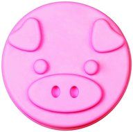 Siliconezone Piggy Collection 5.9" Non-Stick Mini Piggy Silicone Cake Mold, Pink N9