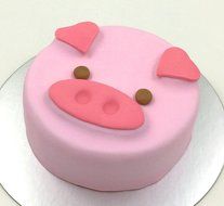 Siliconezone Piggy Collection 5.9" Non-Stick Mini Piggy Silicone Cake Mold, Pink N10