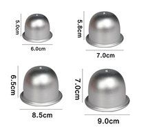 Astra Gourmet Set of 4 Aluminum Deep Semicircle Round Chiffon Cake Pan Bobbi Doll Princess Cake Mold Pudding Dessert... N2