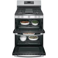 GE JGB860SEJSS 30" Stainless Steel Gas Sealed Burner Double Oven Range - Convection N5