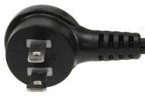 SF Cable, 6 ft 18 AWG 2-Slot Polarized Right Angle Power Cord (IEC320 C7 to NEMA 1-15P) N3