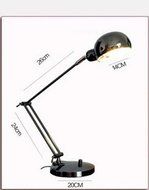 Retro European iron decorative LED lamp, high-grade business office Home Furnishing bedroom lamp (Black) N10