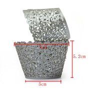 Kobwa(TM) Muffin Case Cupcake Papper Cup Liner Birthday Wedding Cake Wrapper (Red) with Kobwa's Keyring N3