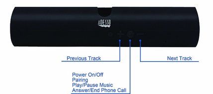 Adesso Xtream S3 Bluetooth 3.0 iPod, iPad, iPhone, Smartphone and Tablet Speaker/Stand with Built-In Microphone... N7