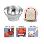 Vktech 4Pc DIY Non-toxic Aluminum Alloy Cake Tin Hemisphere Pan Decoration Pan Molds