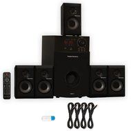 Theater Solutions TS514 Home 5.1 Speaker System with USB Bluetooth FM Tuner and 4 Extension Cables