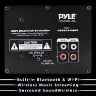 Pyle WiFi Sound Bar Speakers - Sound Base - 2.0-Channel Home Theater Speaker System, - USB/SD/MP3 Readers - Black...