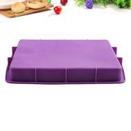 Generic Silicone Rectangular Cake Pans Easy Demoulding Purple by Generic N3