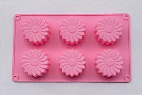 6 Cavity Windmill Shape Cake Chocolate Pudding Jelly Tart Soap Art Craft Resin DIY Mold Heat Resistant N5