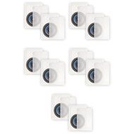 Blue Octave LW82 In Wall 8" Speakers Home Theater Surround Sound 2-Way 5 Pair Pack