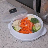 Caraselle Microwave Steamer With Adjustable Vented Lid N4