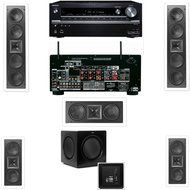 Klipsch KL-6504-THX(2 Speaker) In-Wall 5.1 SW-310 Onkyo TX-NR838 7.2-Channel Network- White