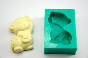 TANGCHU Soft Silicone Cake Mold Chinese Zodiac Monkey Shape 3.66*2.52*1.14inch Green N3