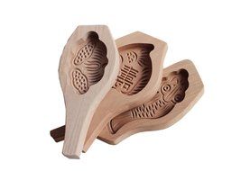 D-Sun Wooden Wooden Baking Mold for Fish Peach Lotus (Lotus) N3