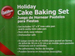 Wilton Holiday Cake Baking Set Christmas Tree Cake Pan N2