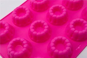 12 Cavity Flower Shape Silicone Cake Pudding Ice Mold Soft Soap Craft Resin Making Mould N7
