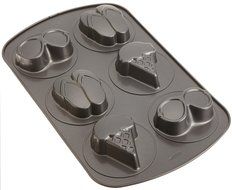 Wilton 6-Cavity Nonstick Heart Mini Cake Pan N10