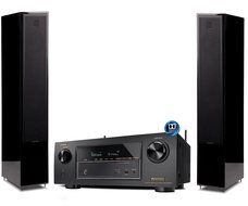 Martin Logan Motion 40 Back Floorstanding Speakers with Denon AVR-X2200W A/V Receiver