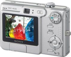 Sony Cybershot DSCW30 6MP Digital Camera with 3x Optical Zoom N3