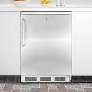 Summit Ff6lbisstb 5.5 Cu. Ft. Capacity Compact Refrigerator - Stainless Steel N2